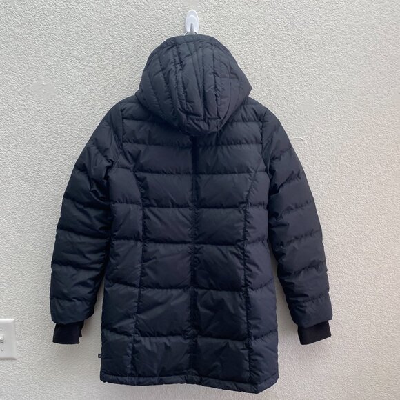 Athleta Girl Snow Day Down Jacket Goose Down 16 / XXL Black Winter Warm $168 - Picture 3 of 6